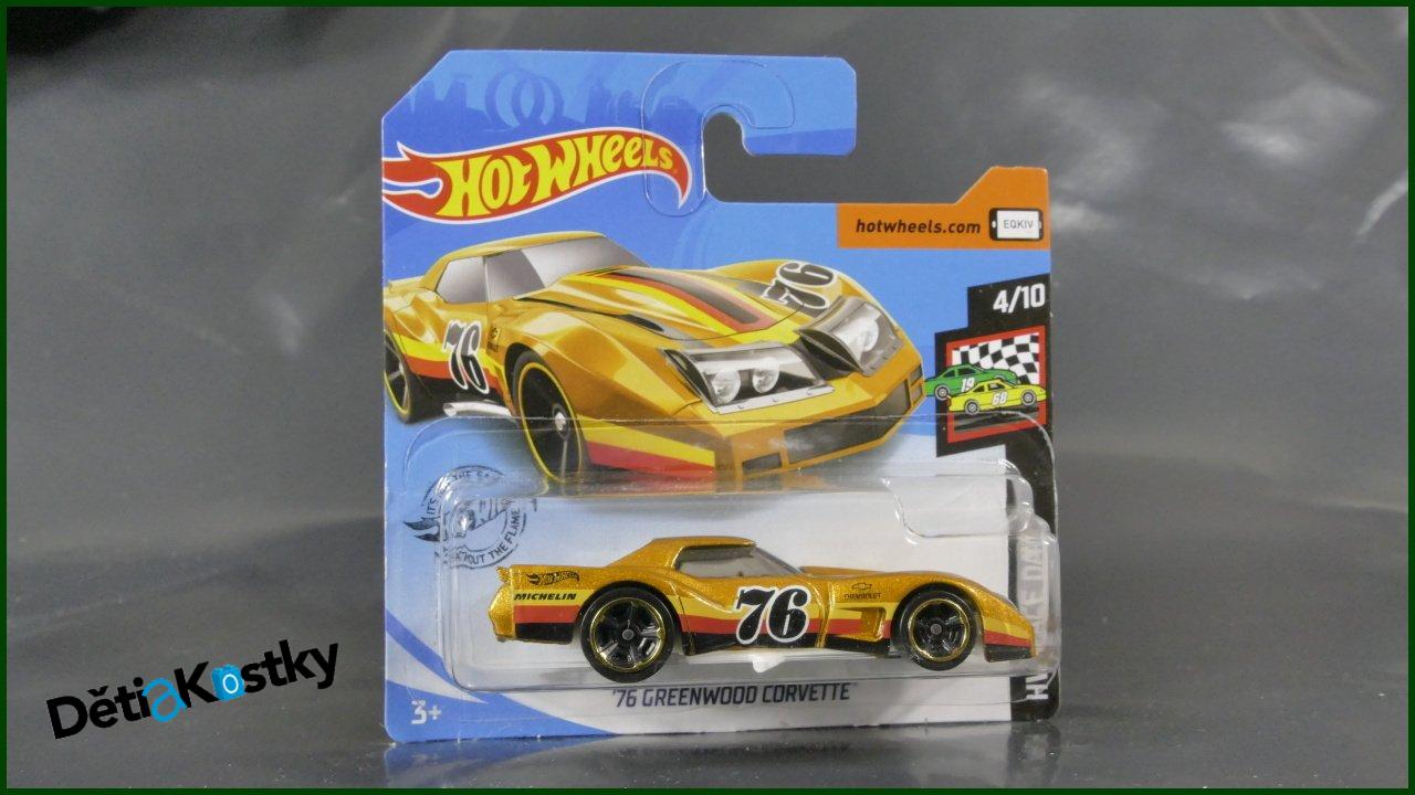 Angličák Hot Wheels Autíčko '76 Greenwood Corvette (HW RACE DAY)
