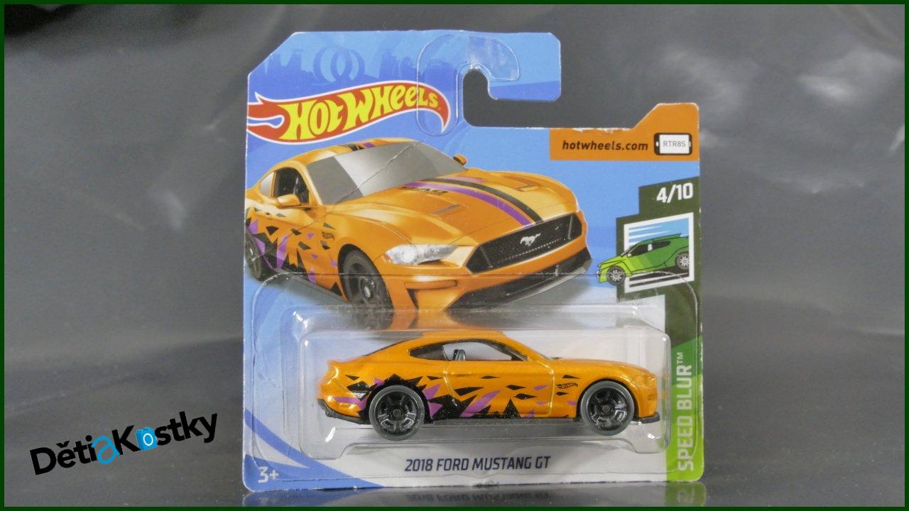 Angličák Hot Wheels Autíčko 2018 Ford Mustand GT (SPEED BLUR)