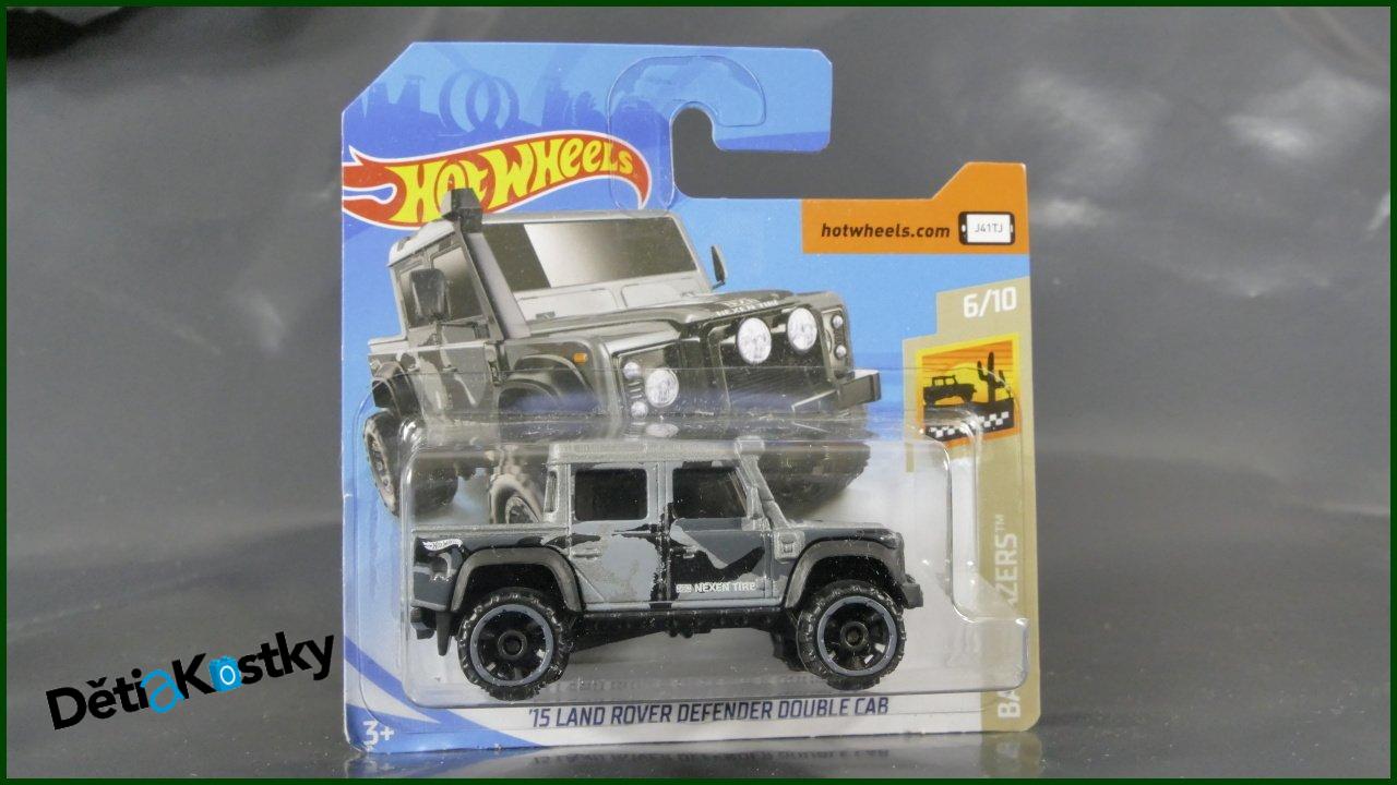 Angličák Hot Wheels Autíčko '15 Land Rover Defender Double Cab (BAJA BLAZERS)