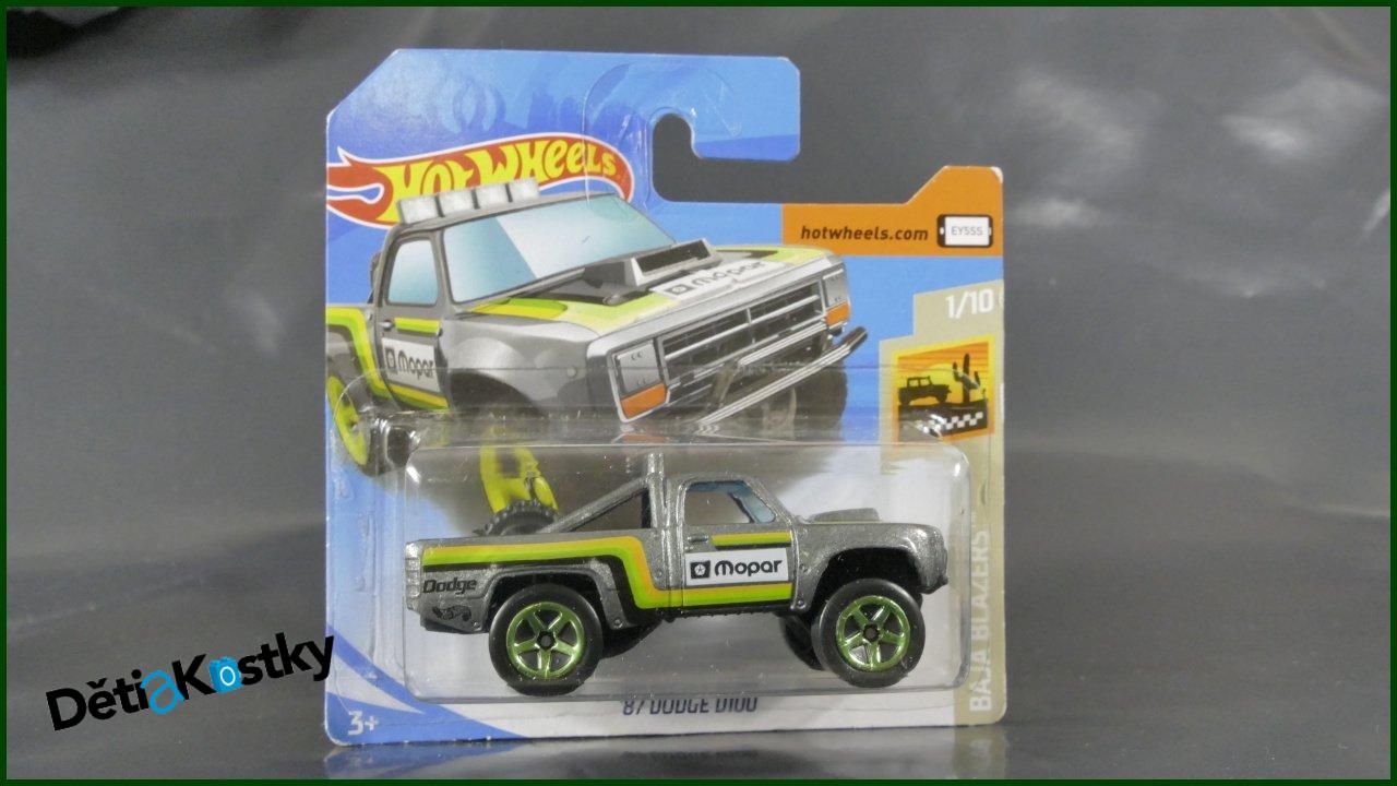 Angličák Hot Wheels Autíčko '87 Dodge D100 (BAJA BLAZERS)