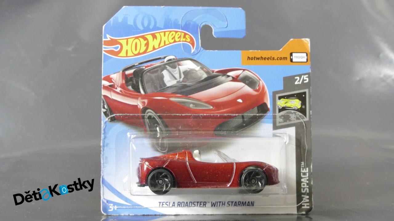 Auto Model Hot Wheels Autíčko Tesla Roadster With Starman (HW SPACE)