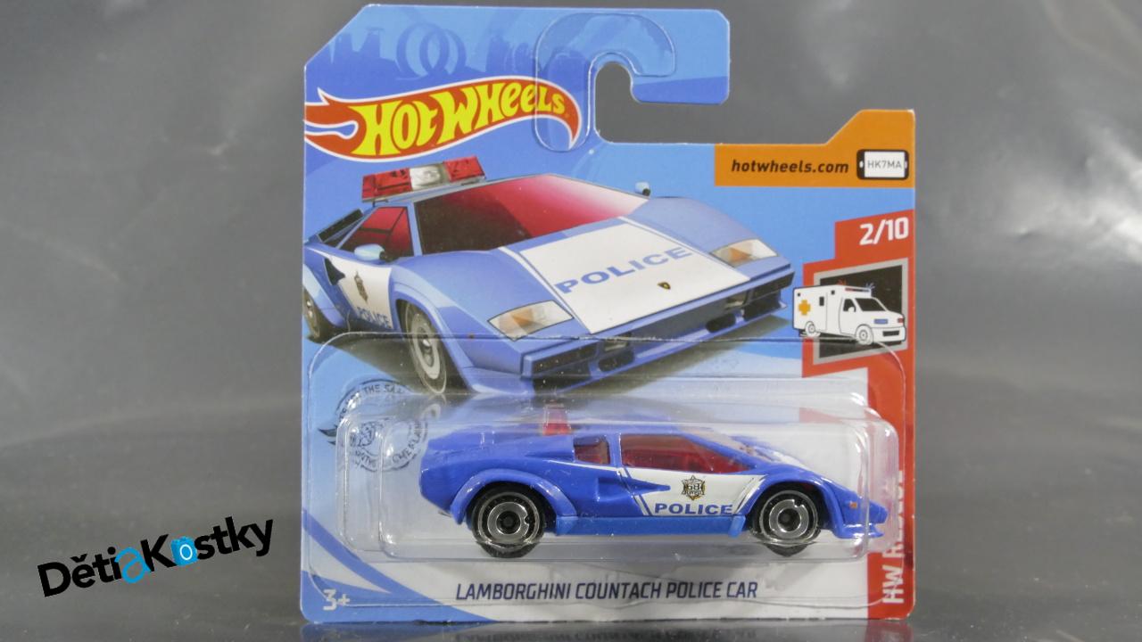 Auto Model Hot Wheels Autíčko Lamborghini Countach Police Car (HW RESCUE)