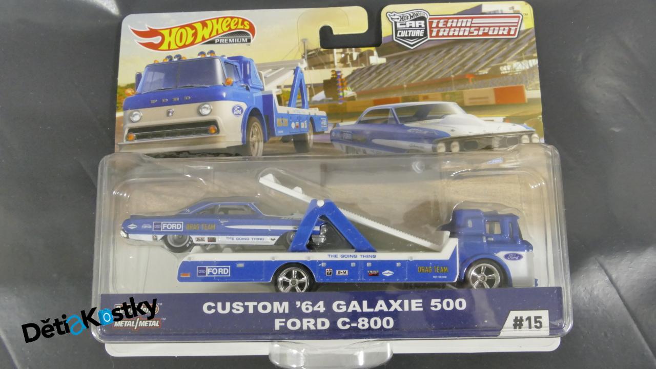 Model Angličák Hot Wheels Transport Custom '64 Galaxie 500 Ford C-800