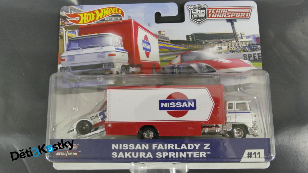 Model Angličák Hot Wheels Transport Nissan Fairlady Z Sakura Sprinter