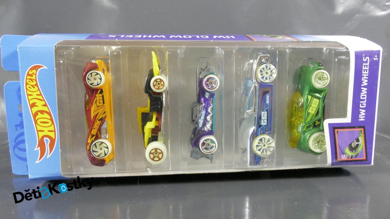 Model Angličák Hot Wheels 5 Pack (HW GLOW WHEELS)