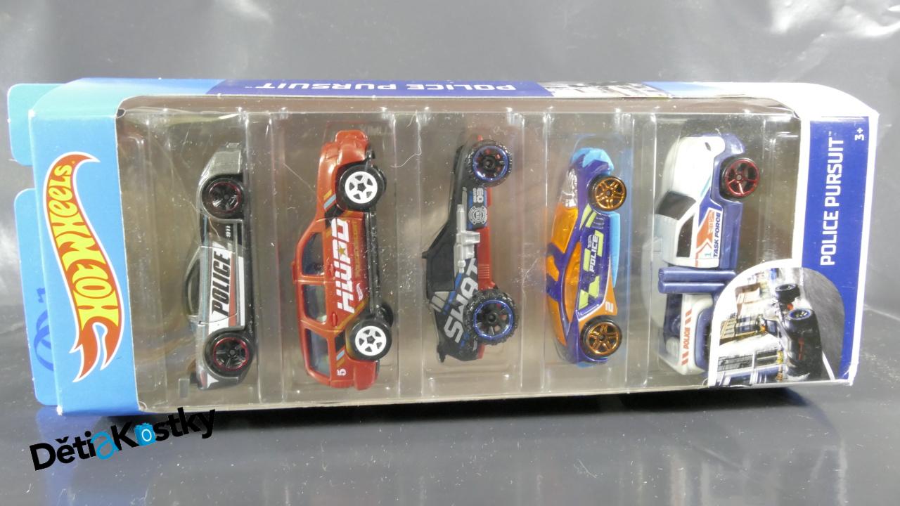 Model Angličák Hot Wheels 5 Pack (POLICE PURSUIT)