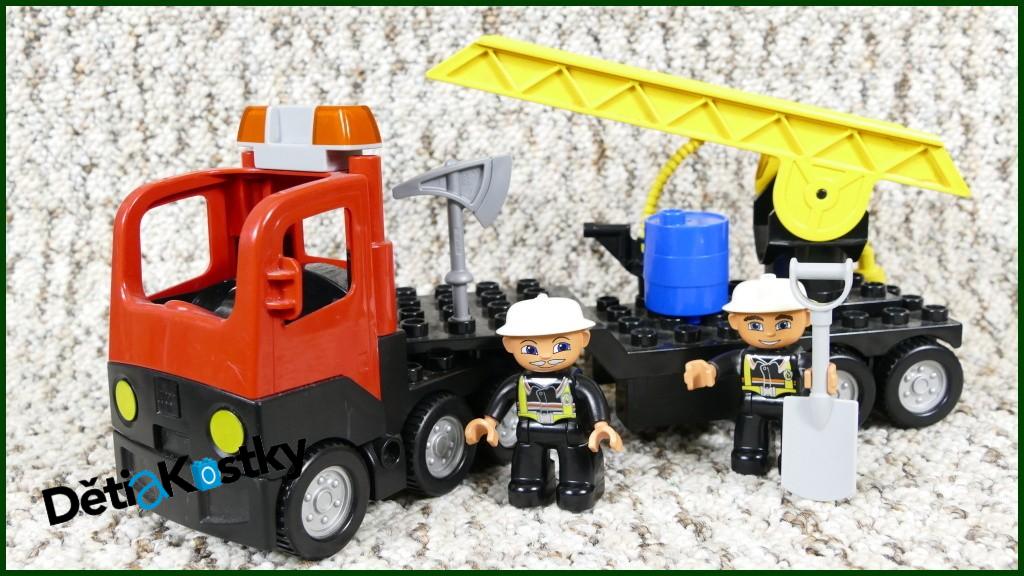 Lego® Duplo® Hasičské Auto s Návěsem, Žebříkem a Majáčkem