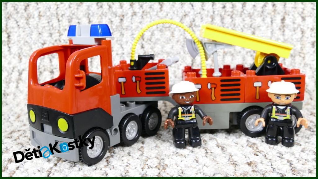 Lego® Duplo® Hasičské Auto s Návěsem, Žebříkem a Majáčkem