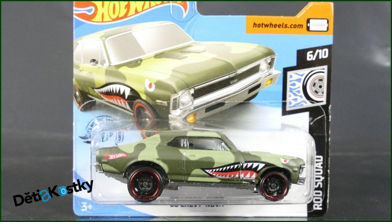 Model Angličák Hot Wheels Autíčko '68 Chevy Nova (ROD SQUAD)