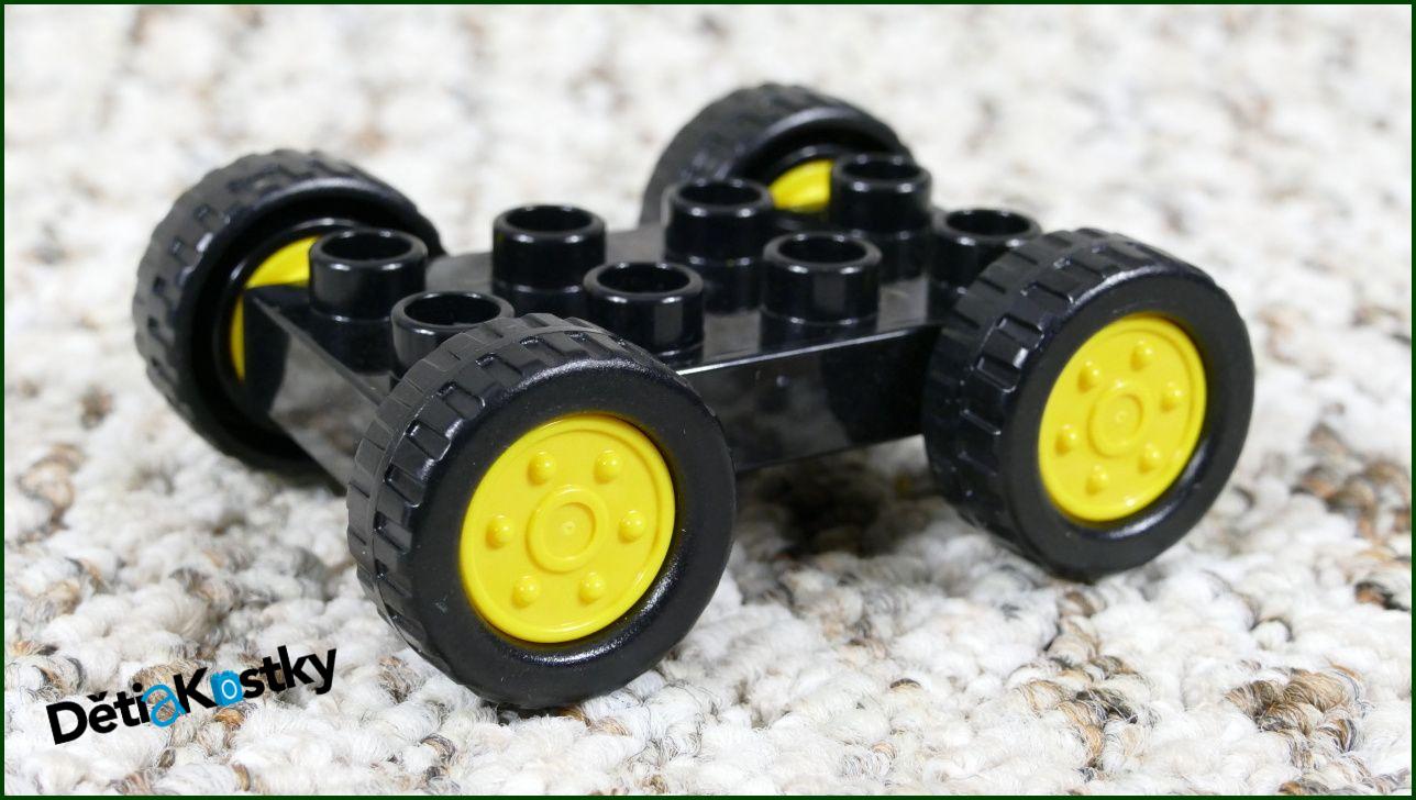 Lego® Duplo® Podvozek Autíčka 4x4 Černý - Žlutá Kola