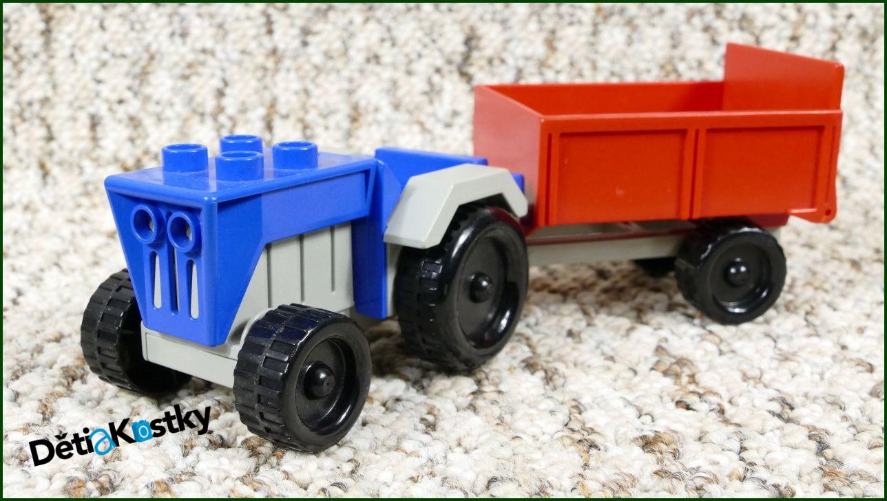 Lego® Duplo® Traktor Malý Modrý s Výklopnou Vlečkou