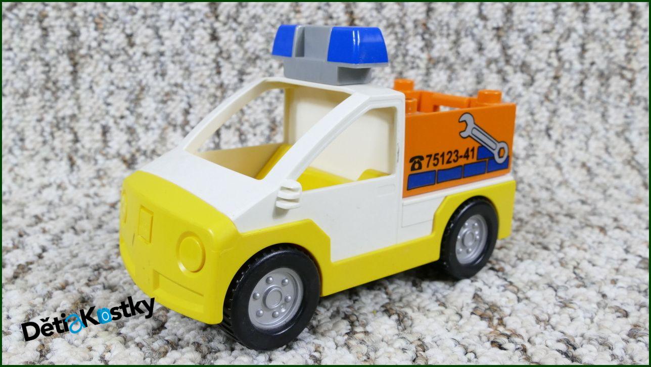 Lego® Duplo® Letištní Auto s Korbou a Majáčkem
