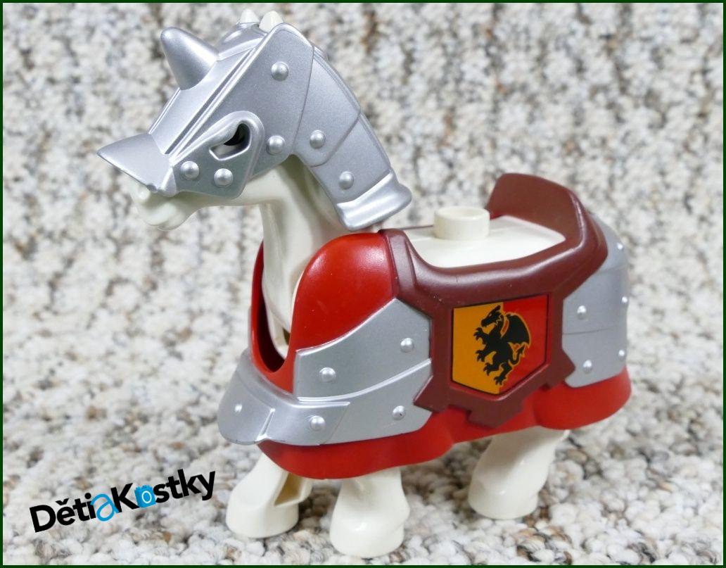 Lego® Duplo® Obrněný Kůň Bílý - Červené Brnění