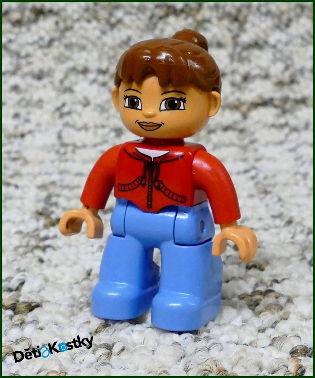Lego® Duplo® Figurka Paní v Červeném s Culíkem