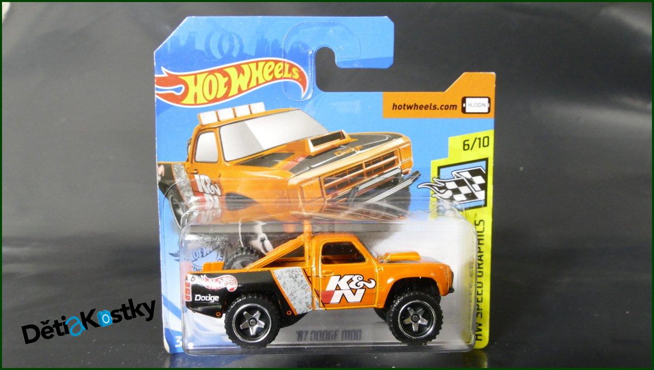 Angličák Auto Hot Wheels Autíčko '87 Dodge D100 (HW SPEED GRAPHICS)