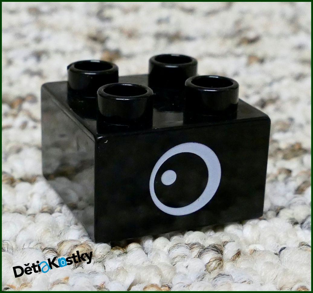 Lego® Duplo® Kostka Černá 2x2 Oko Klasické