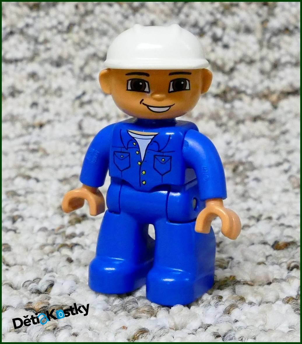 Lego® Duplo® Figurka Dělník Modrý s Bílou Helmou