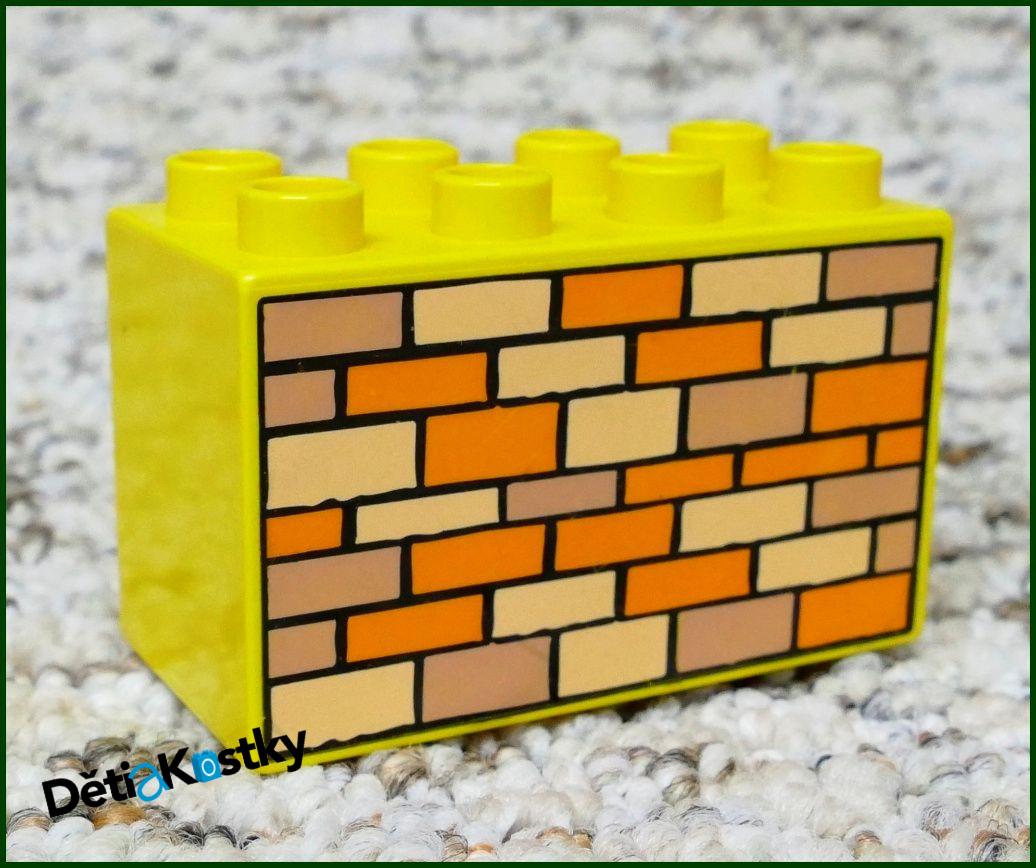 Lego® Duplo® Kostka 2x4x2 Žlutá - Vysoká Zeď