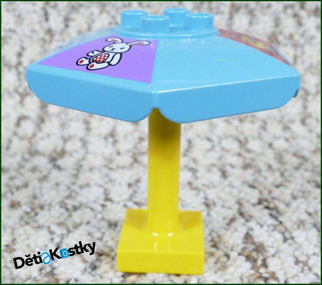 Lego® Duplo® Slunečník Velký Tyrkysový s Obrázky - Žlutý Podstavec