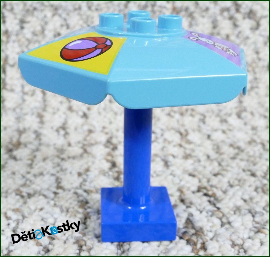 Lego® Duplo® Slunečník Velký Tyrkysový s Obrázky - Modrý Podstavec