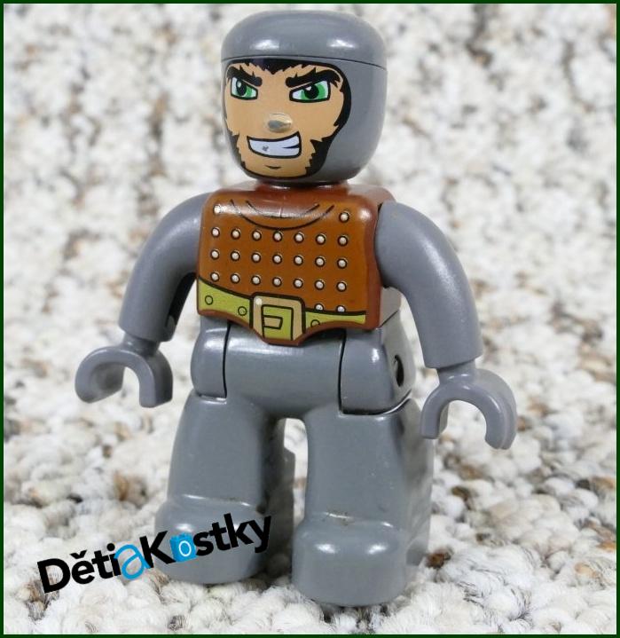 Lego® Duplo® Rytíř Hnědo/Šedý - Starší Typ