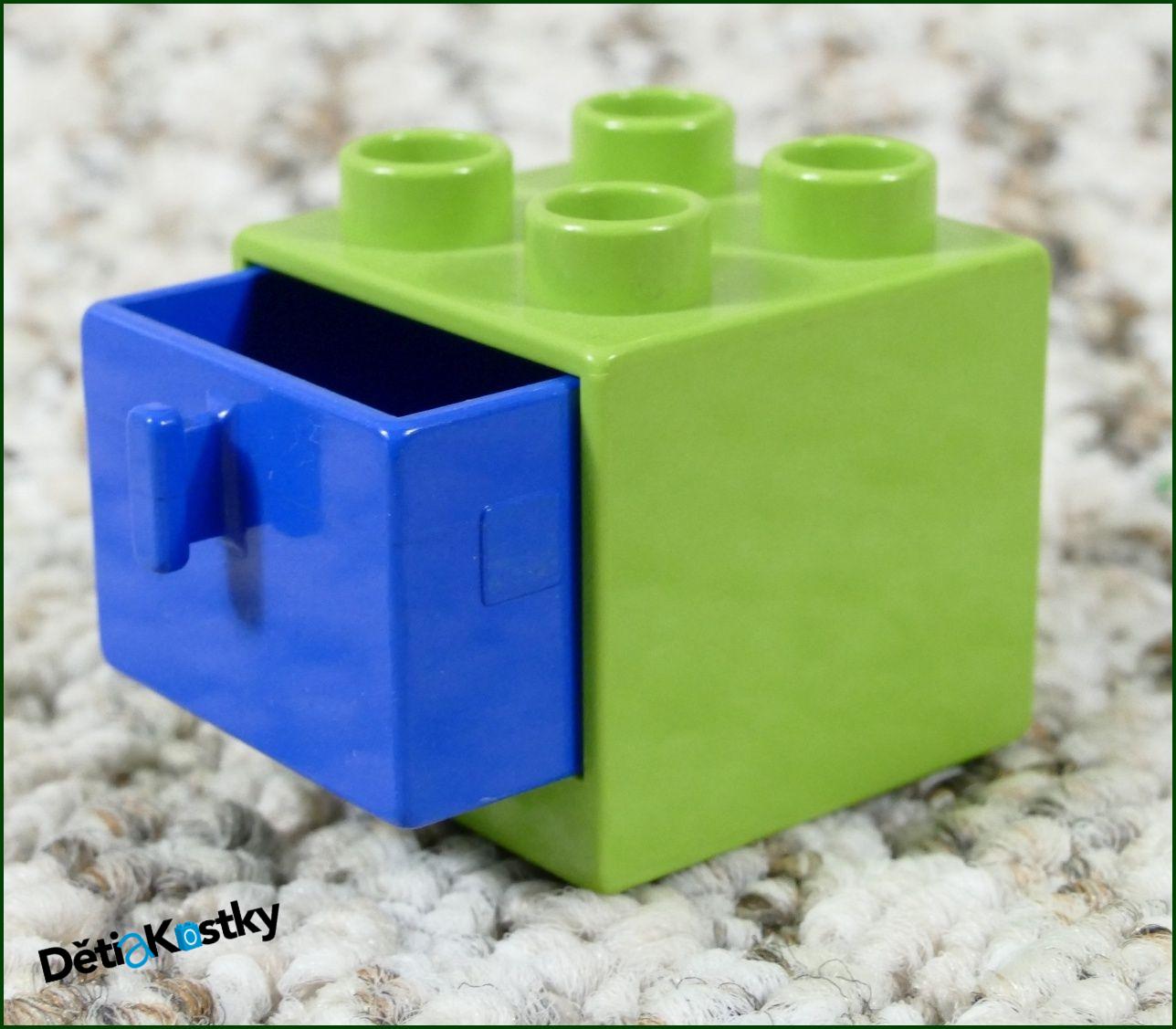 Lego® Duplo® Skříňka Malá Zelená/Modrý Šuplík