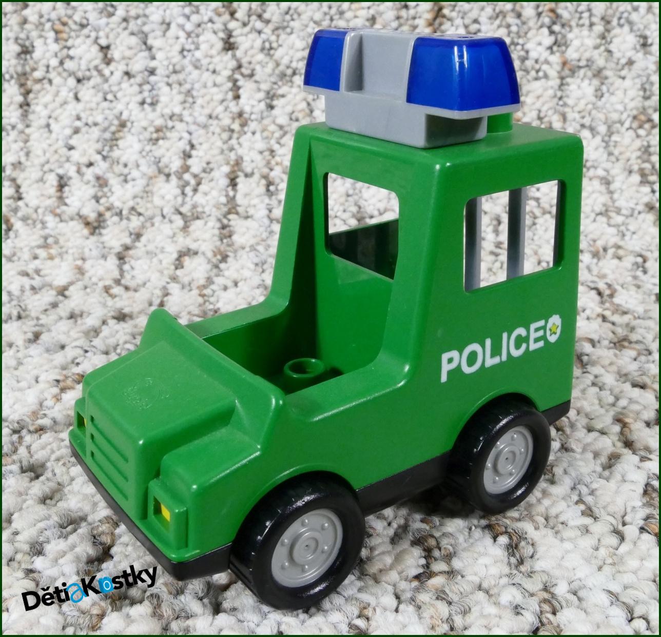 Lego® Duplo® Policejní Dodávka Zelená se Šedým Majáčkem