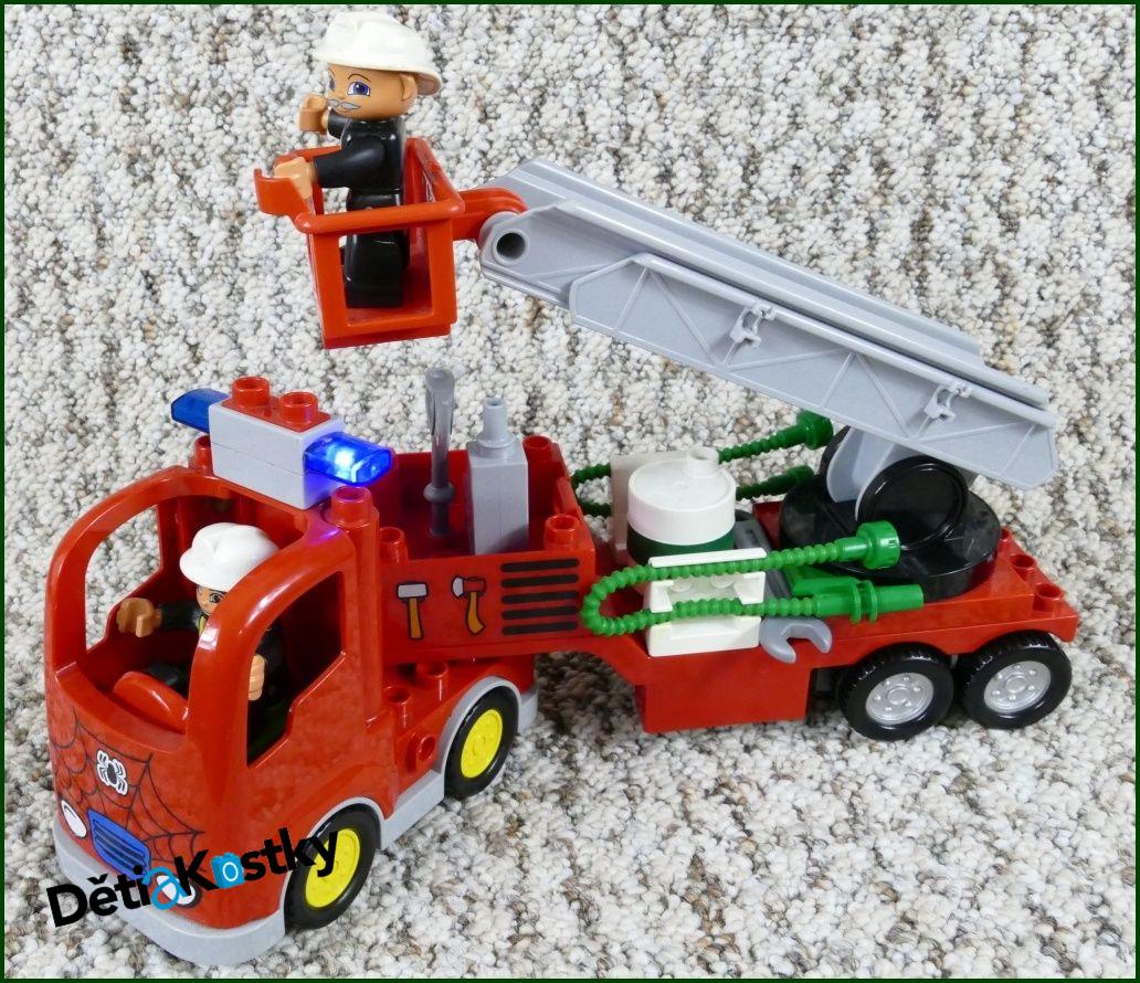 Lego® Duplo® Hasičské Auto Červený Tahač/Červený Návěs