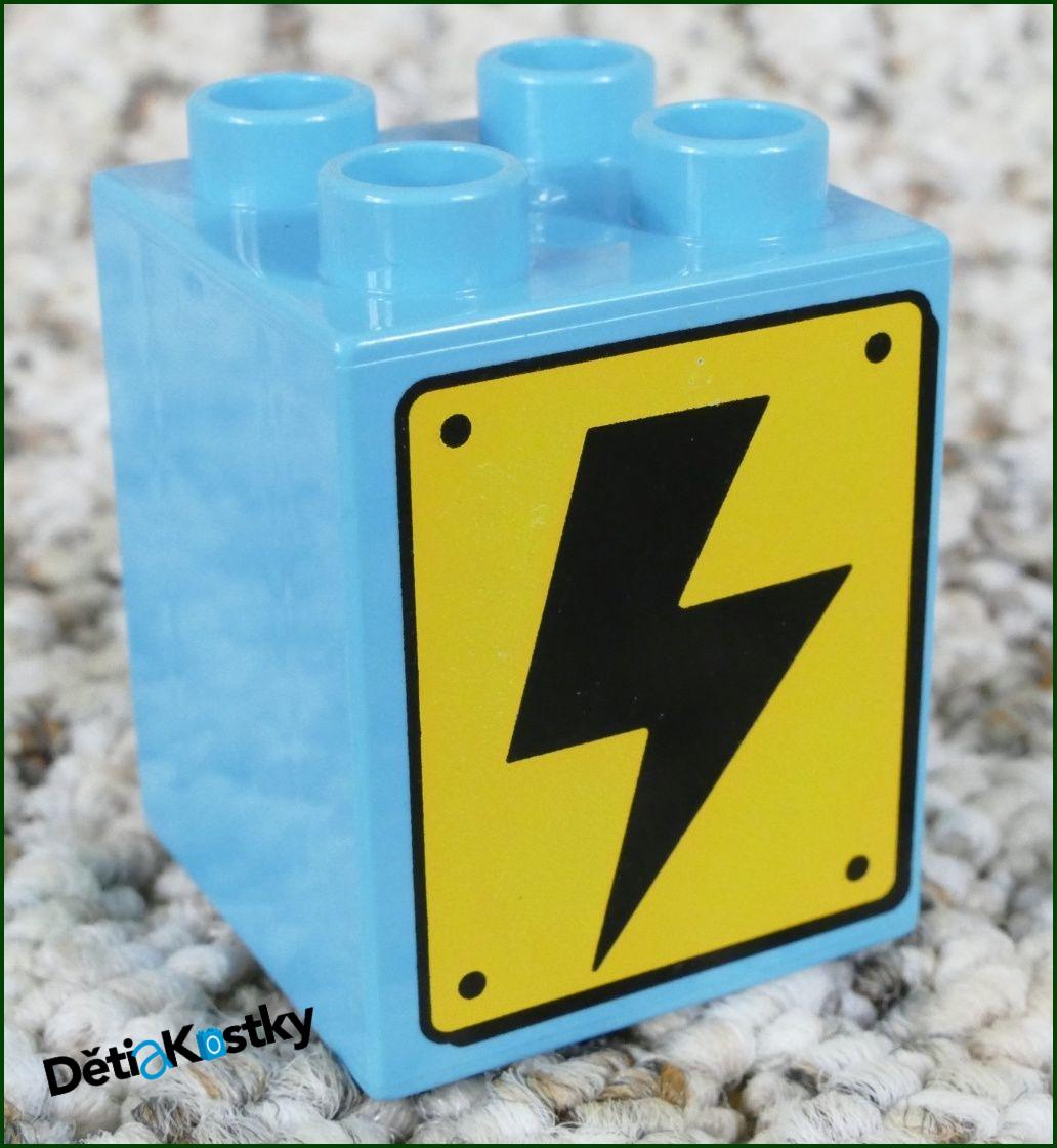 Lego® Duplo® Kostka 2x2x2 Tyrkysová Blesk