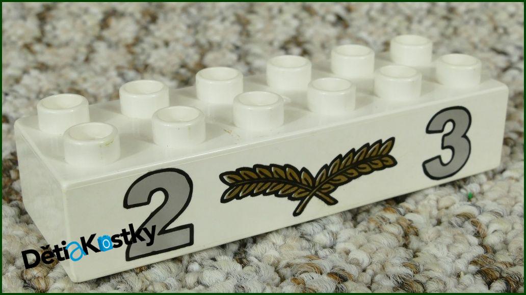 Lego® Duplo® Kostka 2x6 Bílá Stupeň Vítěžů - 2 a 3