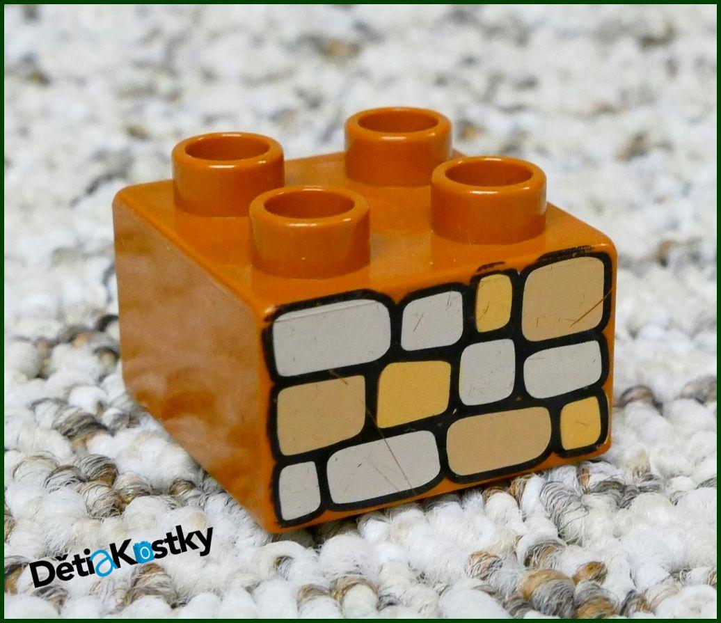 Lego® Duplo® Kostka Hnědá 2x2 Zeď