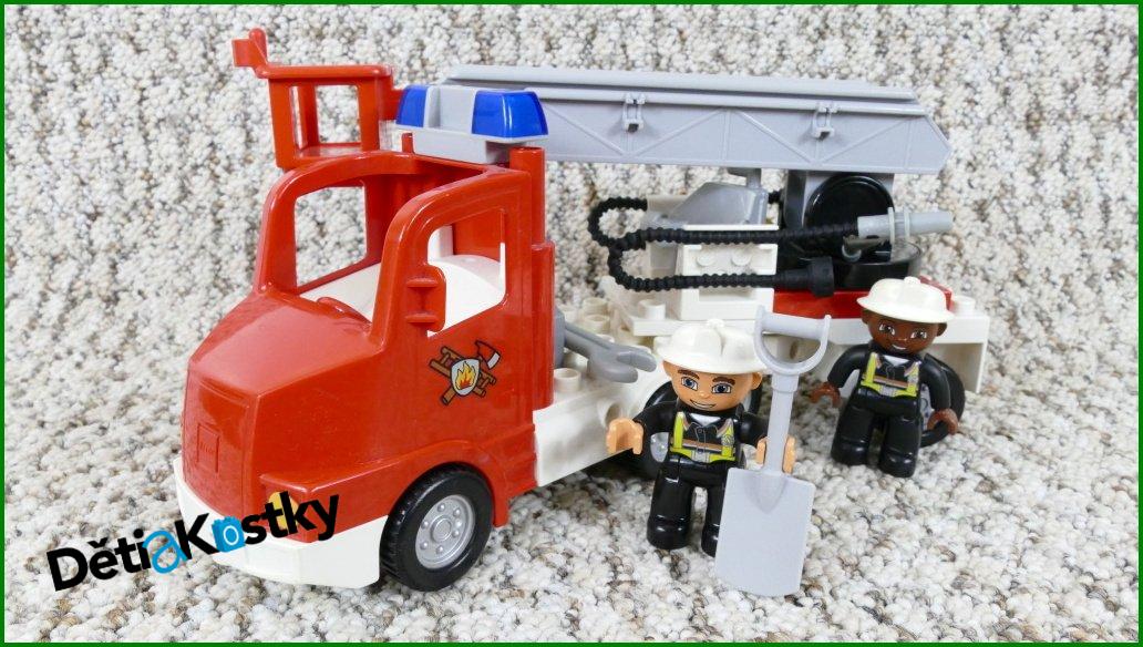 Lego® Duplo® Hasičské Auto s Návěsem, Žebříkem a Majáčkem