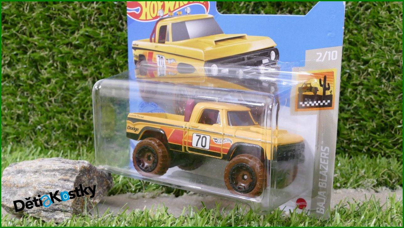 Angličák Auta Hot Wheels '70 Dodge Power Wagon (BAJA BLAZERS)