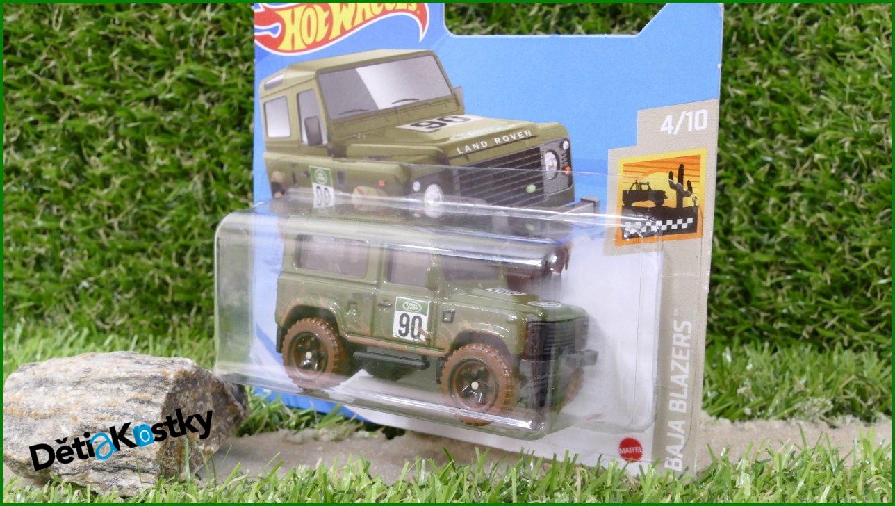 Angličák Auta Hot Wheels Land Rover Defender 90 (BAJA BLAZERS)