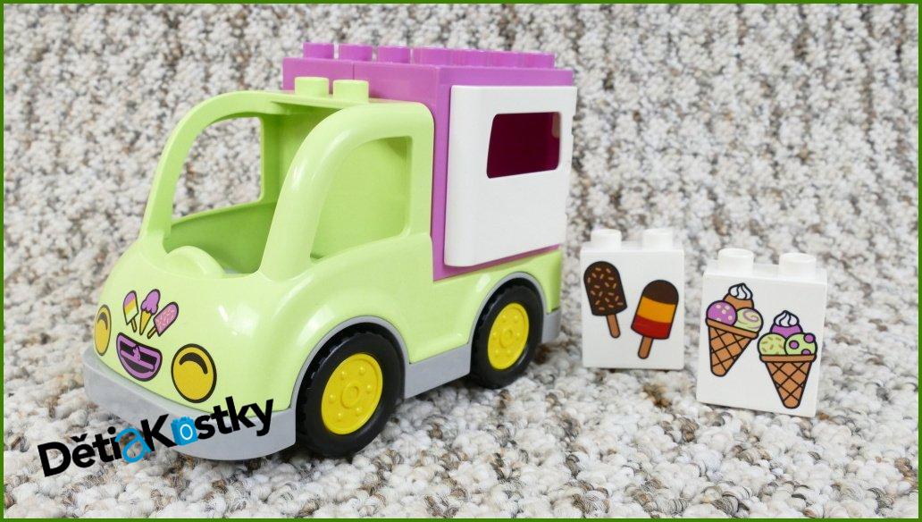 Lego® Duplo® Dodávka - Zmrzlina/Bílá Dvířka s Kostičkami