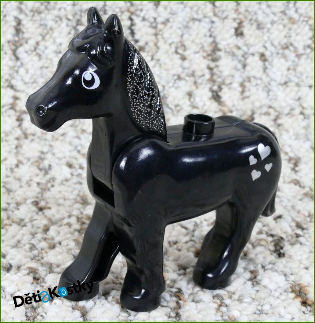 Lego® Duplo® Černý Kůň se Srdíčky - Starší Typ