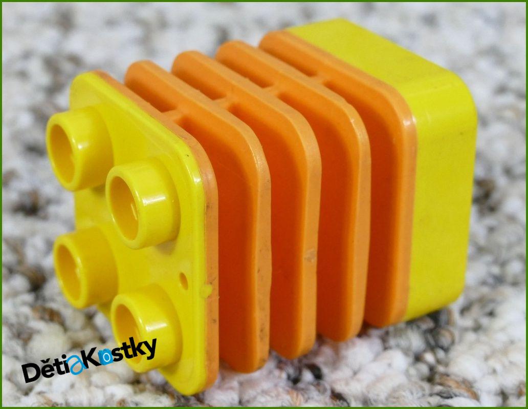 Lego® Duplo® Kostka 2x2x2 Žlutá - Oranžová Ohebná Část