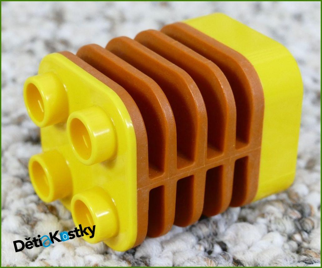 Lego® Duplo® Kostka 2x2x2 Žlutá - Hnědá Ohebná Část