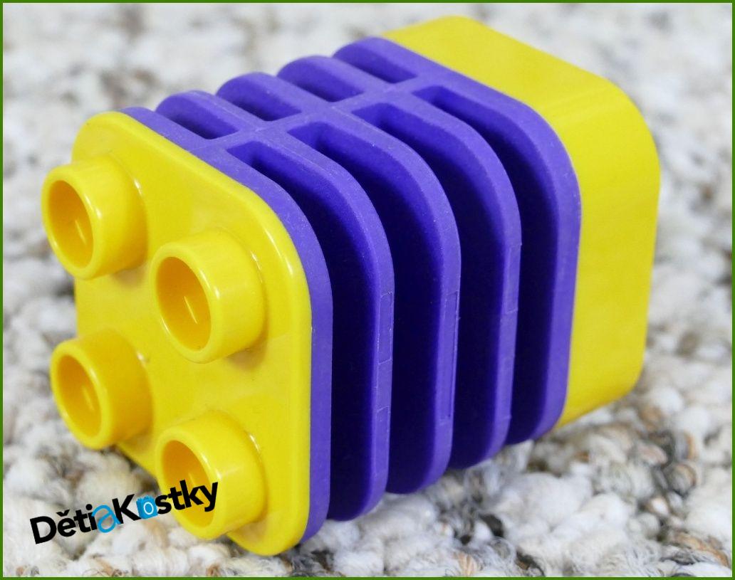 Lego® Duplo® Kostka 2x2x2 Žlutá - Fialová Ohebná Část