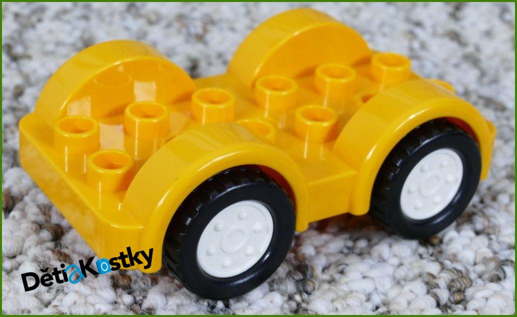 Lego® Duplo® Podvozek Autíčka 4x6 Oranžový - Bílá Kola