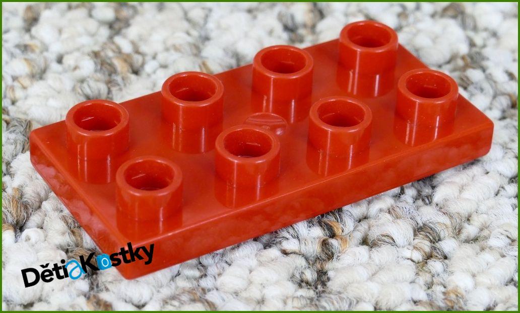 Lego® Duplo® Podložka/Destička 2x4 Červená Nízká (8 pin)