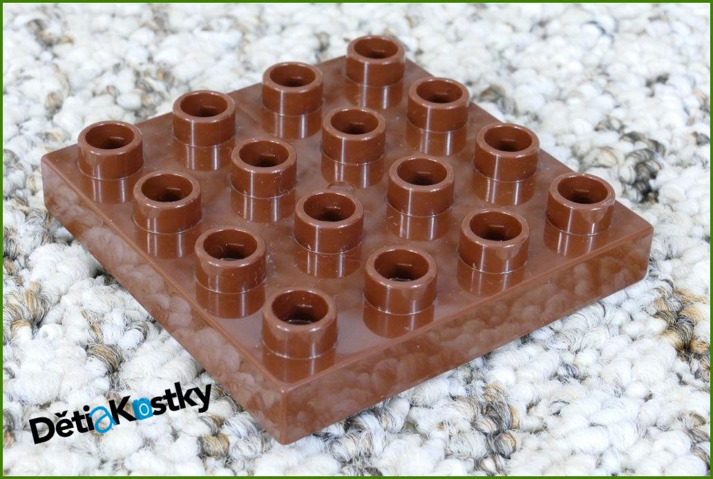 Lego® Duplo® Podložka/Destička 4x4 Tmavě Hnědá