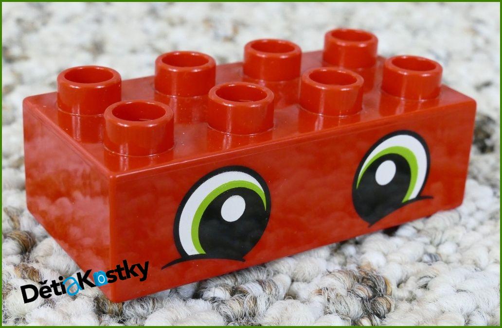 Lego® Duplo® Kostka 2x4 Červená Oči