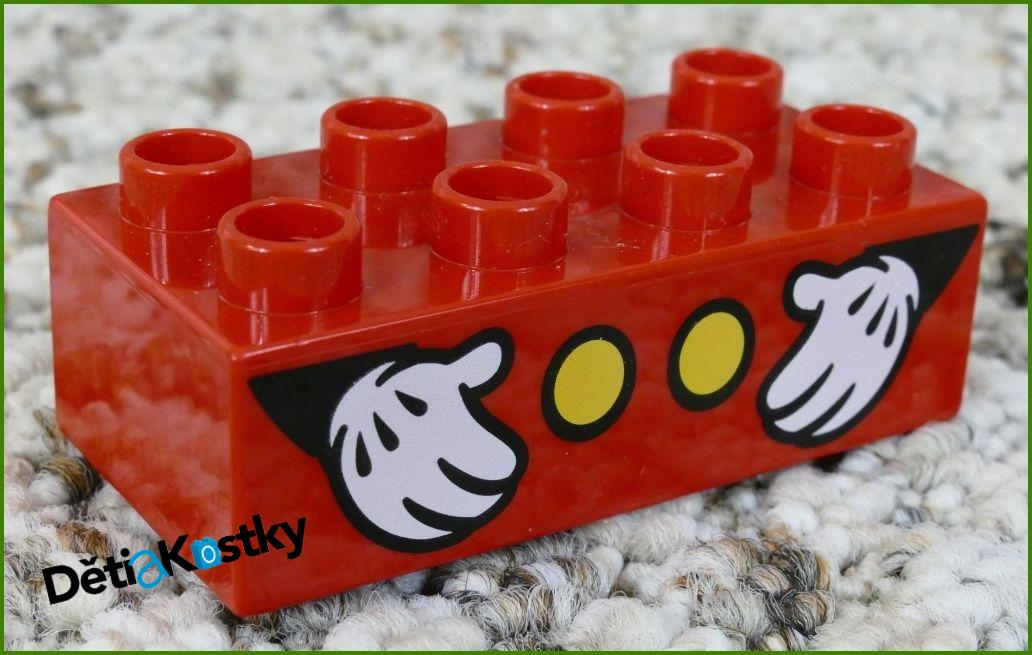 Lego® Duplo® Kostka 2x4 Červená Ruce Mickey Mouse