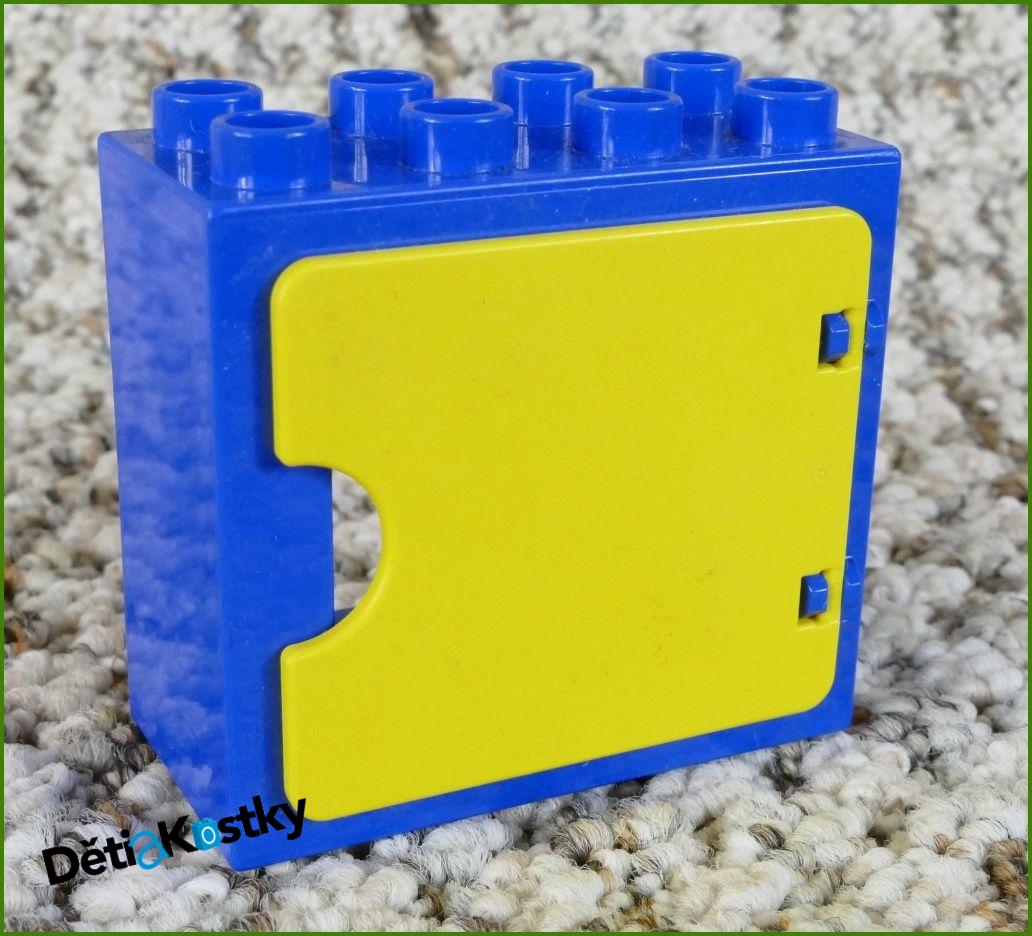 Lego® Duplo® Kostka se Žlutými Plnými Dveřmi Modrá