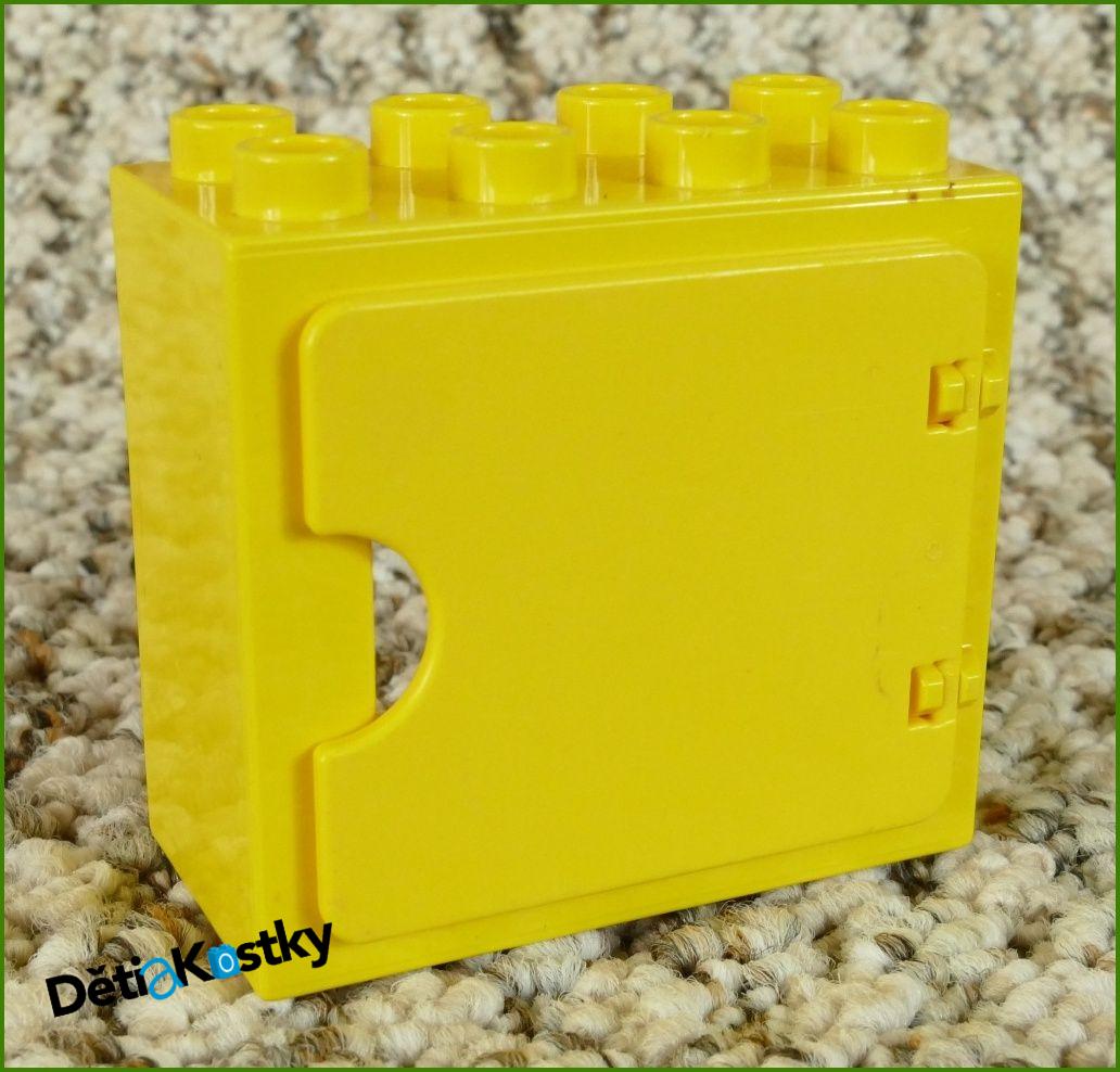 Lego® Duplo® Kostka se Žlutými Plnými Dveřmi Žlutá