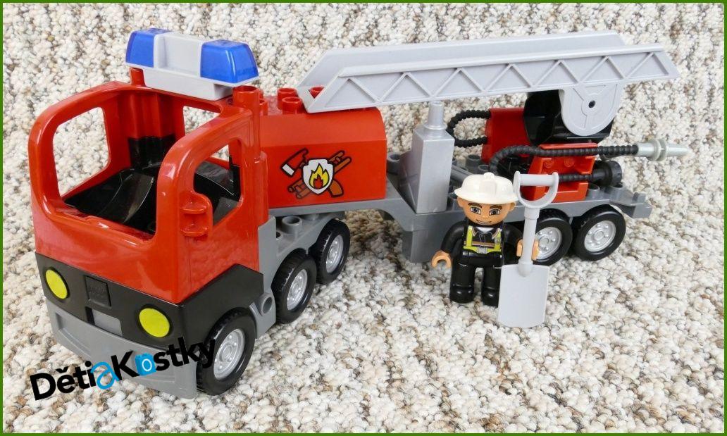Lego® Duplo® Hasičské Auto s Návěsem, Žebříkem a Příslušenstvím