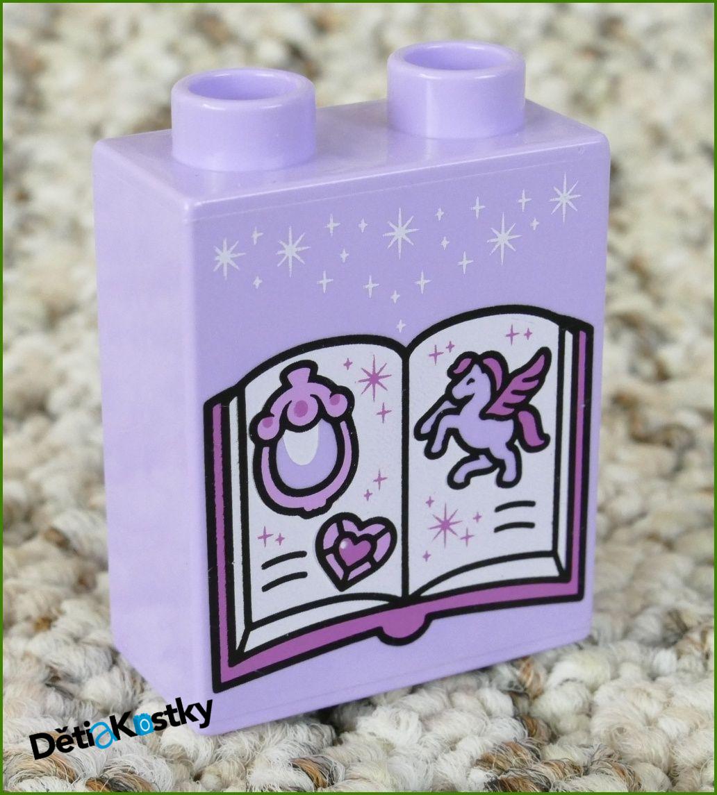 Lego® Duplo® Kostka 1x2x2 Světle Fialová - Knížka S Létajícím Koníkem