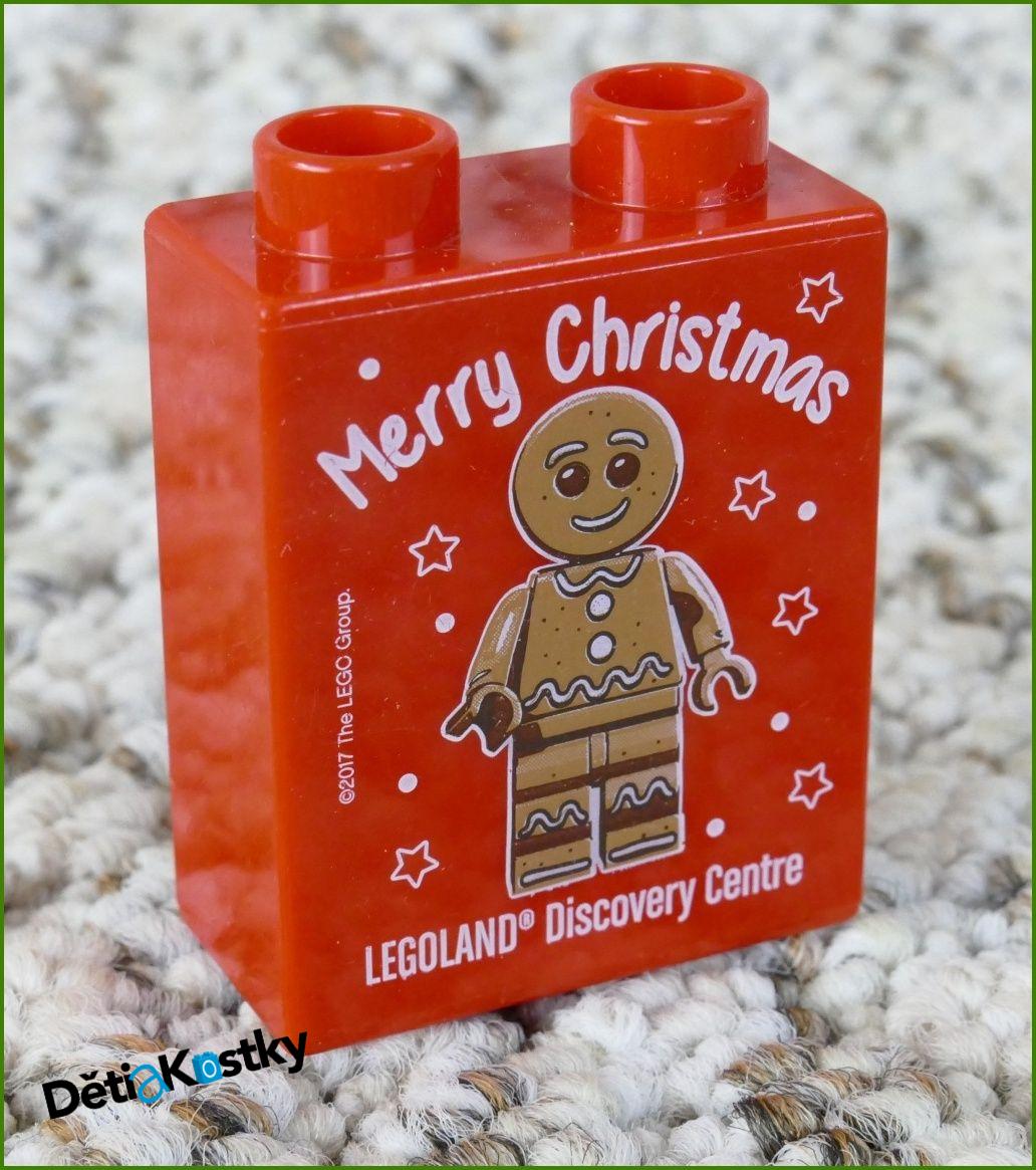 Lego® Duplo® Kostka 1x2x2 Červená - Merry Christmas 2017