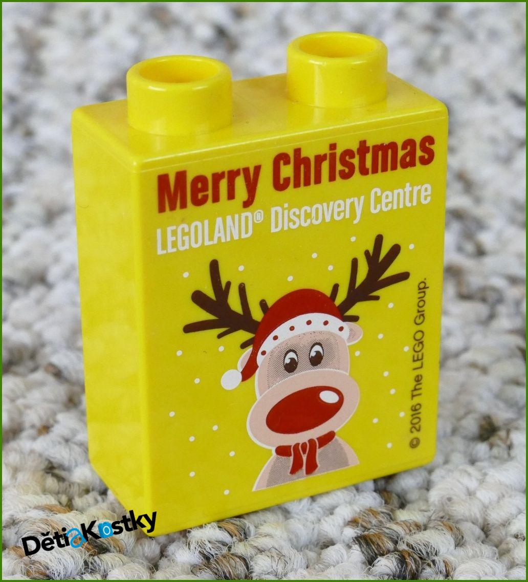 Lego® Duplo® Kostka 1x2x2 Žlutá - Merry Christmas Sobík 2016